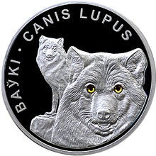 Load image into Gallery viewer, 2007 Belarus Wolves Environmental Protection Series Silver Coin - Zion Metals
