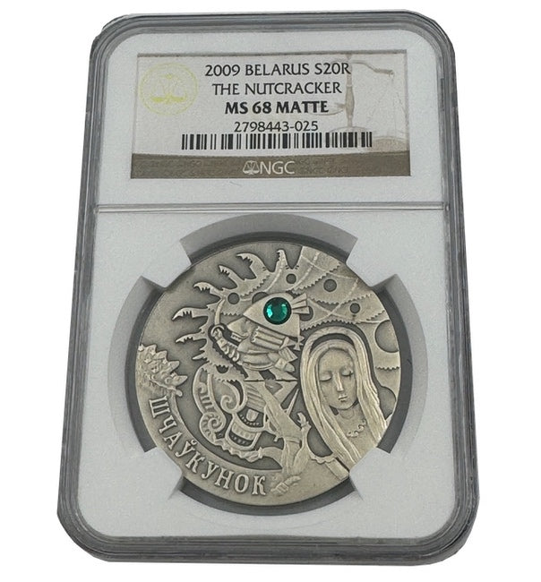 2009 Belarus Tales of the World - The Nutcracker NGC MS68 Silver Coin