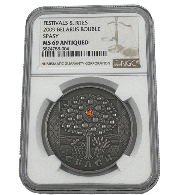 2009 Belarus Spasy Festivals and Rites NGC MS69 Silver Coin - Zion Metals