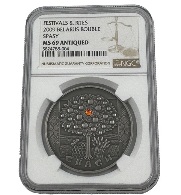 2009 Belarus Spasy Festivals and Rites NGC MS69 Silver Coin | Zion Metals