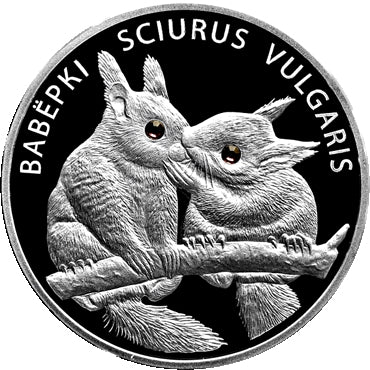 2009 Belarus Squirrels WildLife Animals Silver Coin | Zion Metals