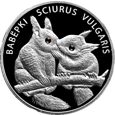 2009 Belarus Squirrels WildLife Animals Silver Coin - Zion Metals
