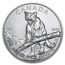 Load image into Gallery viewer, 2012 Canada 1 oz Silver Wildlife Series Cougar
