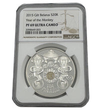 Load image into Gallery viewer, 2015 Belarus Year of the Monkey NGC PF69 Silver Coin | Zion Metals
