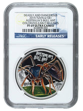 Load image into Gallery viewer, 2015 Australian Deadly Dangerous BULL ANT Silver Coin NGC PF69 | Zion Metals
