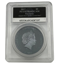 Load image into Gallery viewer, 2017 Cook Islands Fantastic Beasts 1 oz Silver Black Proof PCGS PR69 Coin - Zion Metals

