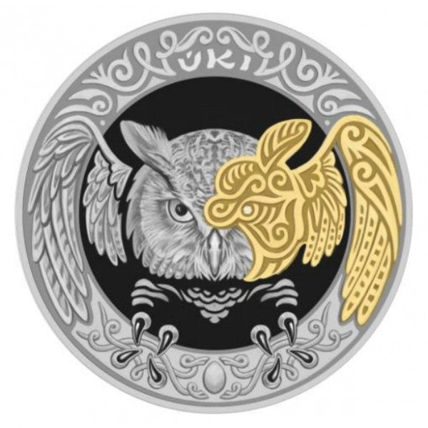 2019 Kazakhstan 1 oz Silver Owl Uki Coin - Zion Metals