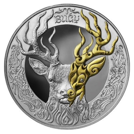 2020 Kazakhstan 1 oz Silver Deer Bugy Coin - Zion Metals