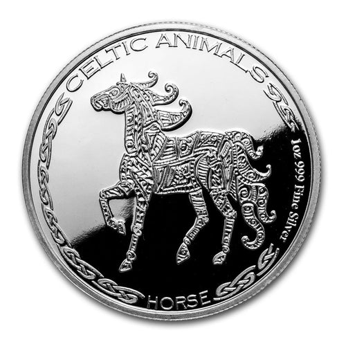 2020 Republic of Chad 1 oz Silver Celtic Animals Horse - Zion Metals