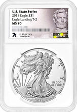 Load image into Gallery viewer, 2021 1 oz American Silver Eagle U.S. State Series Illinois NGC MS70 - Zion Metals

