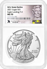 Load image into Gallery viewer, 2021 1 oz American Silver Eagle U.S. State Series Illinois NGC MS70 | Zion Metals
