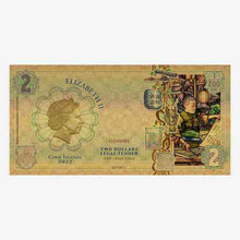 Load image into Gallery viewer, 2022 Cook Islands DISCOVERY Threads of Light 24k Gold Note
