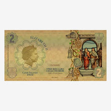 Load image into Gallery viewer, 2022 Cook Islands VOICE Threads of Light 24k Gold Note
