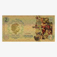 Load image into Gallery viewer, 2022 Cook Islands REVOLUTION Threads of Light 24k Gold Note
