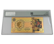 Load image into Gallery viewer, 2022 Cook Islands VOICE Threads of Light 24K Gold Note - Graded PMG 70 | Zion Metals
