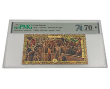 Load image into Gallery viewer, 2022 Cook Islands VOICE Threads of Light 24K Gold Note - Graded PMG 70 - Zion Metals
