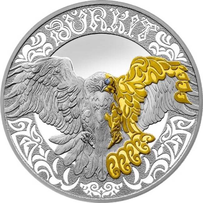 2022 Kazakhstan 1 oz Silver Golden Eagle Burkit Coin - Zion Metals