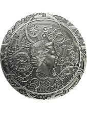 Load image into Gallery viewer, 2022 Niue 2 oz Silver TIME TRAVEL "Code of the Future" Coin

