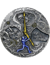 Load image into Gallery viewer, 2022 Niue 2 oz Silver TIME TRAVEL "Code of the Future" Coin
