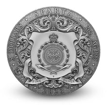 Load image into Gallery viewer, 2023 Niue 2 oz Silver Antique SPARTA (Box&amp;COA)
