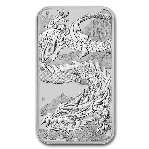 2023 Australia 1 oz Silver Dragon Rectangular Coin BU - Zion Metals