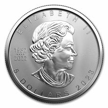 Load image into Gallery viewer, 2023 Canadian 1 oz Silver Maple Leaf Coin BU
