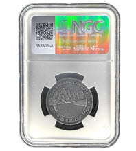 Load image into Gallery viewer, 2024 Republic of Cameroon 1/2 oz Northern Lights Wolf Antique Silver Coin NGC MS70
