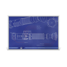 Load image into Gallery viewer, 2025 Star Wars - Luke Skywalker&#39;s Lightsaber Blueprint 1 oz Silver Note
