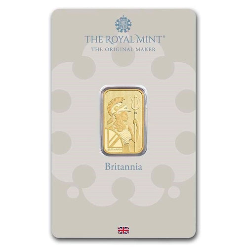 5 Gram British Gold Britannia Bar (New w/ Assay) - Zion Metals