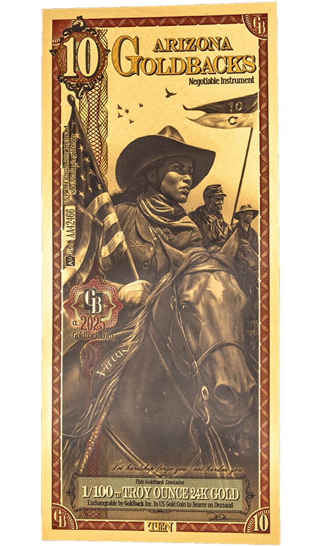 10 Arizona Goldback - Aurum Gold Note (24k)
