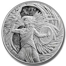 Load image into Gallery viewer, Aztec Eagle Warrior 1 oz Silver Round
