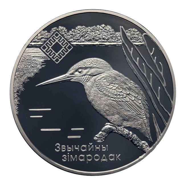 2008 Belarus 20 Rubles KingFisher Silver Coin MS70 – ZM
