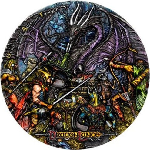 2023 Niue DRAGONS OF AUTUMN TWILIGHT Dragonlance Chronicles 3 Oz Silver Coin - Zion Metals