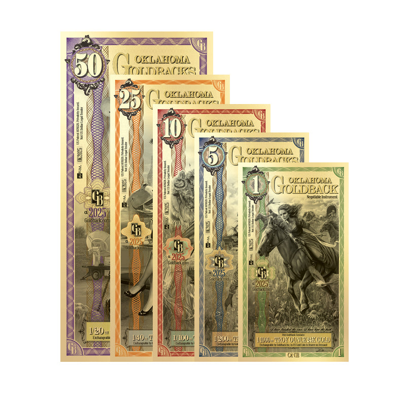 Oklahoma Goldback (Bundle Pack) - Aurum Gold Note (24k)