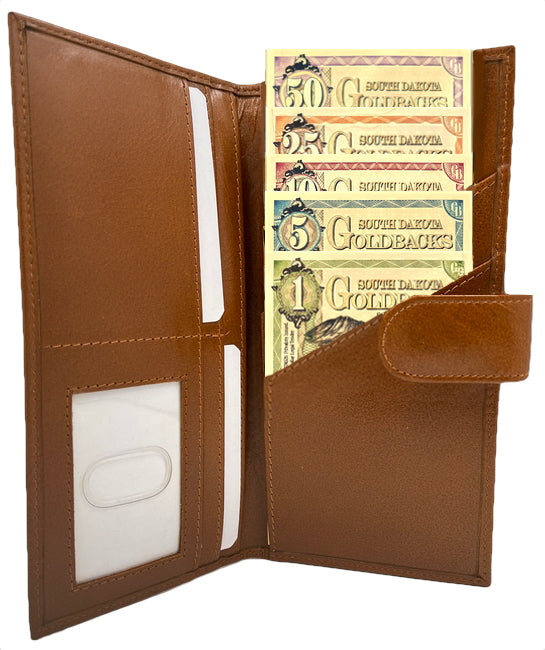 South Dakota Goldback Brown Wallet (Bundle Pack) - Aurum Gold Note (24 – ZM