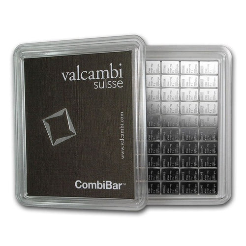 100 gram Silver Bar - Valcambi 100x1 Gram Silver CombiBar with Assay Card- Zion Metals