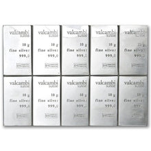 Load image into Gallery viewer, Valcambi 10x10 Gram Silver CombiBar 3.215 oz with Assay Card- Zion Metals
