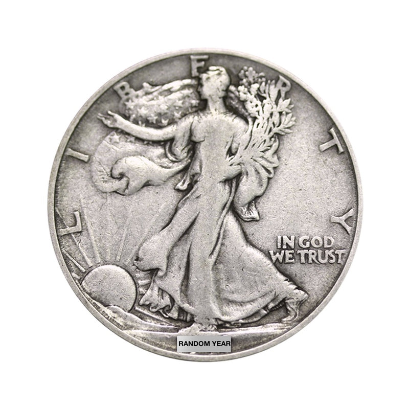 90% Silver Walking Liberty Half Dollars - $1 Face Value Circulated (2 Coins) - Zion Metals