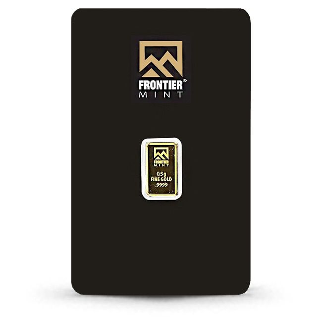 Frontier Gold Color 1/2 Gram Frontier Mint Gold Bar (In Assay) – ZM