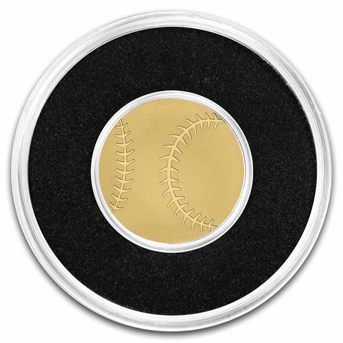 Palau 1/2 gram Gold $1 Baseball Shaped Coin - Zion Metals