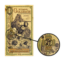 Load image into Gallery viewer, 2022 Alpha 1 Wyoming Goldback - Aurum Gold Note (24k) | Zion Metals
