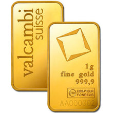 Load image into Gallery viewer, 1 Gram Valcambi Gold Bar - in Assay-ZM
