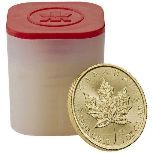 2022 1 oz Gold Canadian Maple Leaf .9999 – Sealed Tube of 10 Coins (BU) - Zion Metals