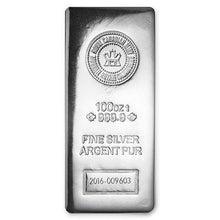 Load image into Gallery viewer, 100 oz Silver Bar – Royal Canadian Mint - Zion Metals
