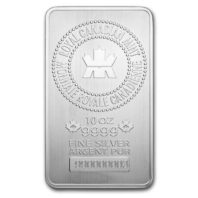 10 oz Silver Bar – Royal Canadian Mint - Zion Metals