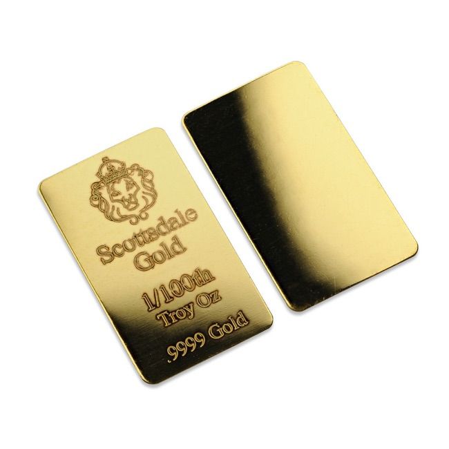1/100th oz Scottsdale Gold Bar- Zion Metals