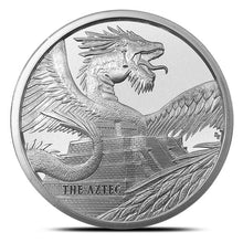 Load image into Gallery viewer, 1 oz Silver World of the Dragons Series The Aztec Round | ZM | Zion Metals

