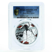 Load image into Gallery viewer, 2006 Tuvalu 1 oz Silver Red Back Spider PR69 PCGS | ZM | Zion Metals
