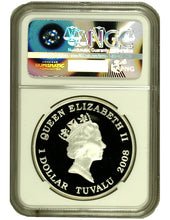 Load image into Gallery viewer, 2008 Tuvalu 1 oz Silver Blue Ringed Octopus PF-69 NGC - Zion Metals

