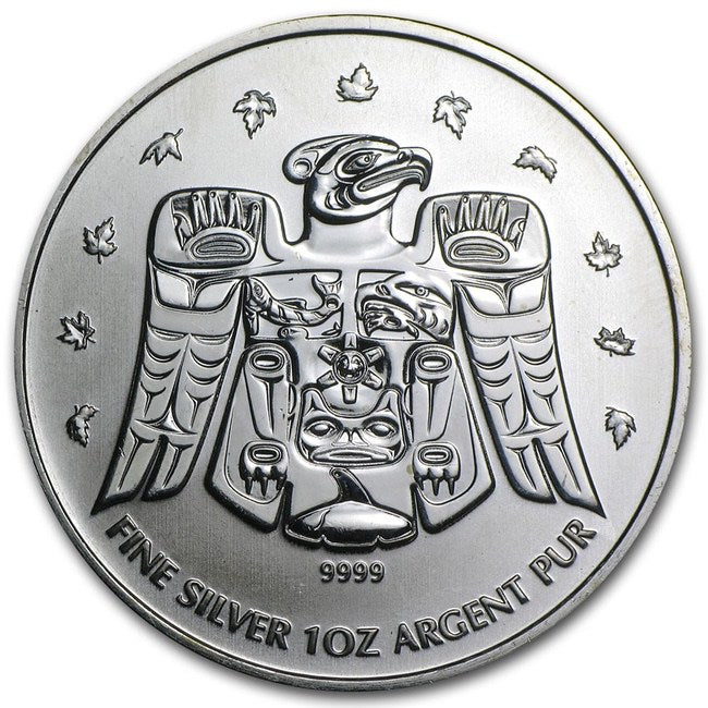 2009 Canada 1 oz Silver Olympic Thunderbird Totem BU - ZM
